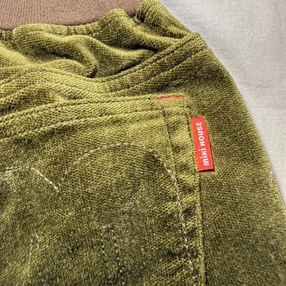 Vintage Miki House boy pants bottom stretch green size 150